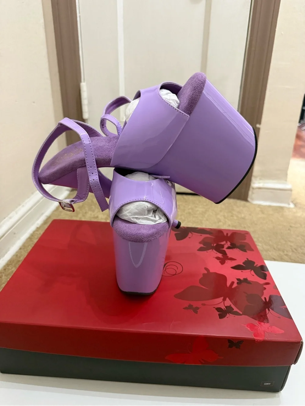 Pleaser Lavender High Platform Stiletto Sandals